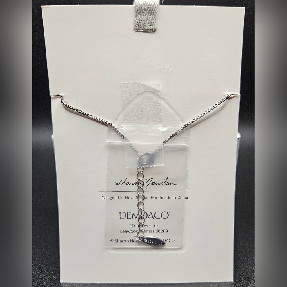 DEMDACO Sharon Nowlan "Faith" Sea Glass Cross Bracelet NIB 7"+1.5" - Picture 5 of 10